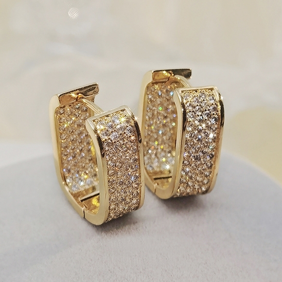 Jewelry - Gold plated CZ earrings